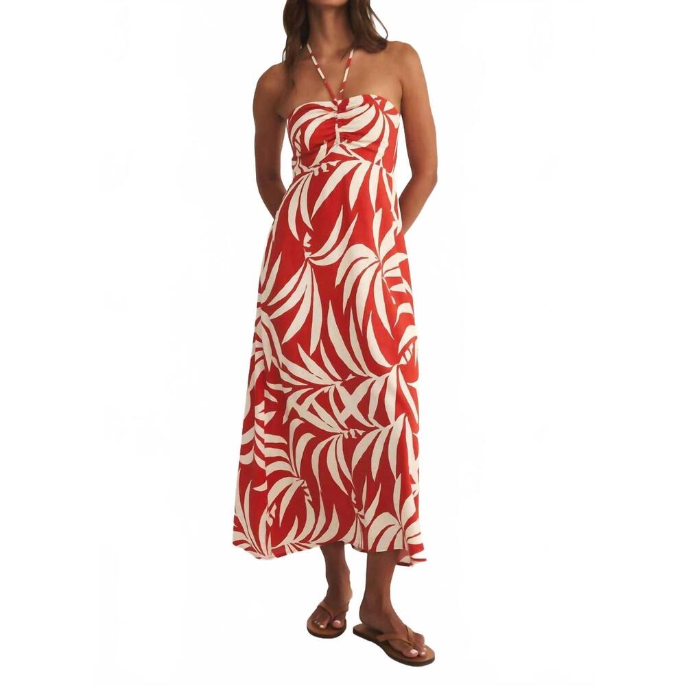 NEW Z SUPPLY elodi vacances midi dress in cabana red